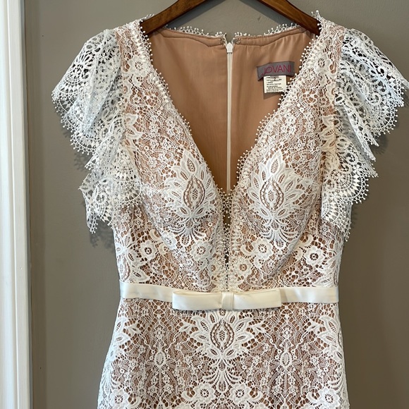 Jovani white lace dress - Picture 3 of 8